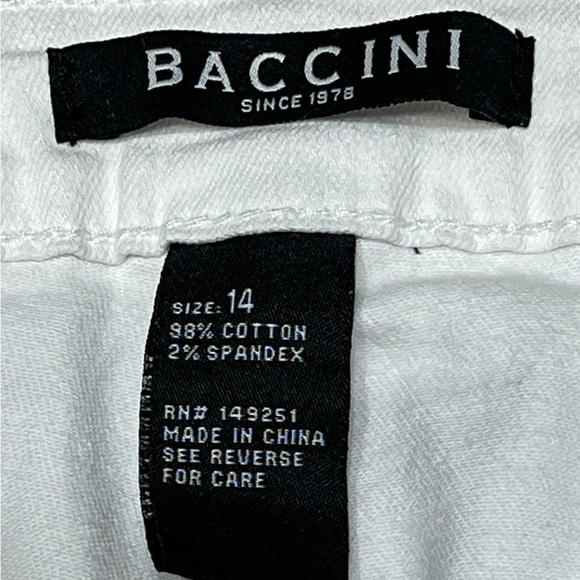 Baccini cince 1986.Women white color decoration denin jean size 14 - Picture 11 of 11